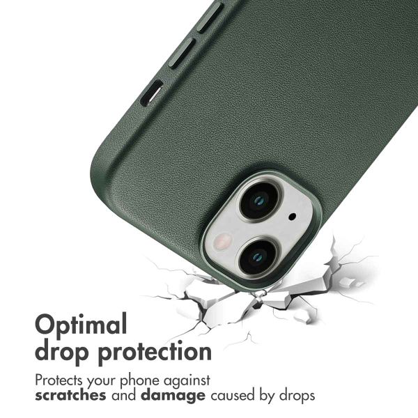 Accezz Leather Back Cover with MagSafe Apple iPhone 14 - Cedar Green