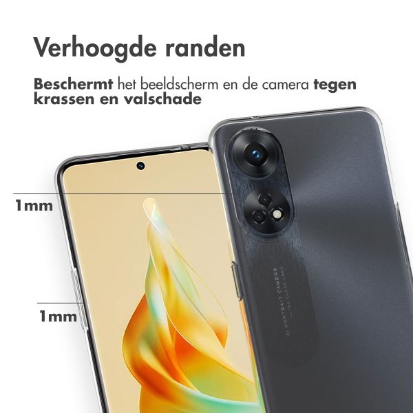 Accezz Clear Backcover Oppo Reno 8 T (4G) - Transparant