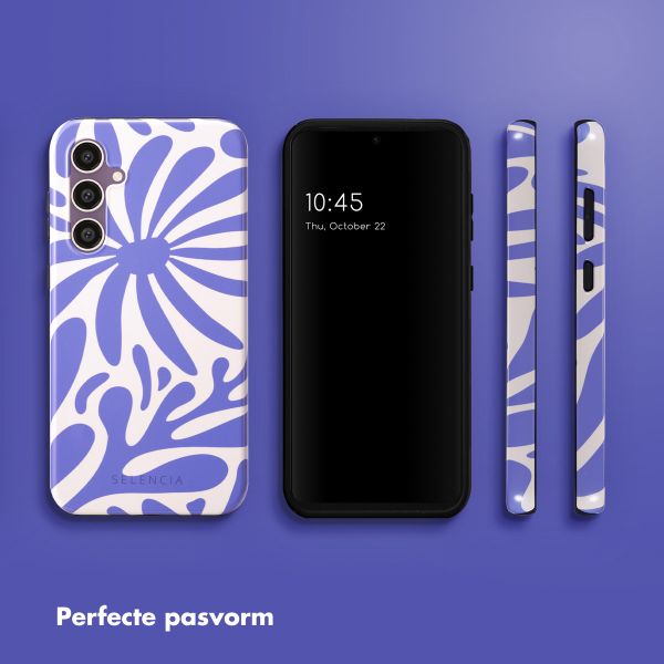 Selencia Vivid Backcover Samsung Galaxy S23 FE - Modern Bloom Sapphire Blue