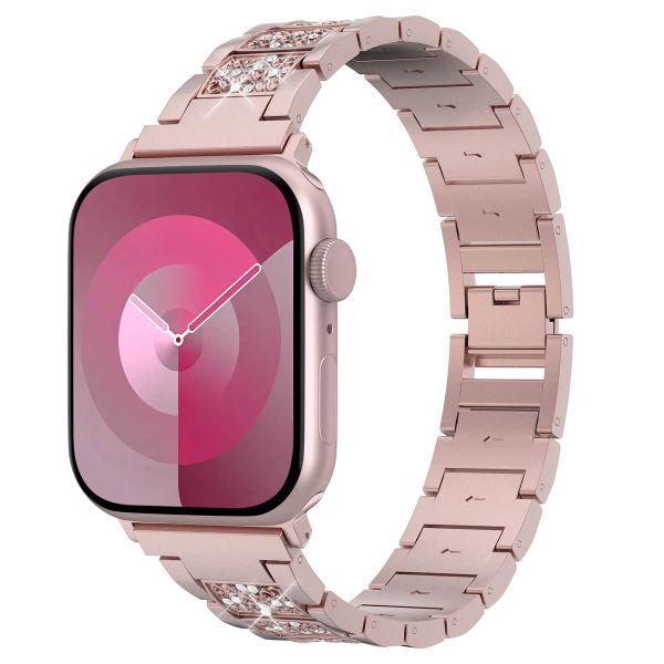 Selencia Sparkle schakelband Apple Watch Series 1 t/m 9 / SE (38/40/41 mm) | Series 10 (42 mm) - Roze