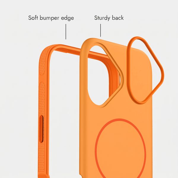 imoshion Colour Back Cover with Thin MagSafe Ring Apple iPhone 16 - Orange