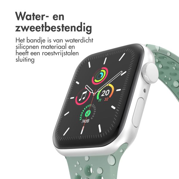 imoshion Sport⁺ bandje Apple Watch Series 1 t/m 9 / SE (38/40/41 mm) | Series 10 / 11 (42 mm) - Maat S/M - Sage