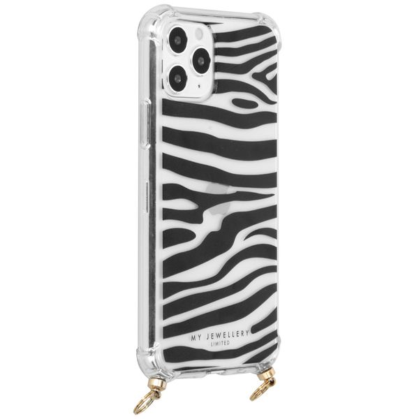 My Jewellery Design Softcase Koordhoesje iPhone 11 Pro - Zebra