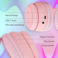 imoshion Draadloze Kinderkoptelefoon LED Light - Decibelbegrenzer - Met AUX kabel - Roze