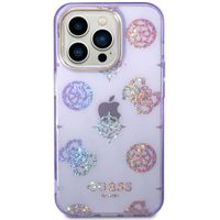 Guess Peony Glitter Backcover iPhone 14 Pro Max - Lila