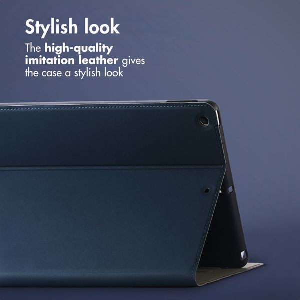Accezz Classic Tablet Case Apple iPad 9 (2021) 10.2 inch / iPad 8 (2020) 10.2 inch / iPad 7 (2019) 10.2 inch - Dark Blue