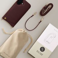 Selencia Nova Phone Case with Cord and Card Holder Apple iPhone 16 - Bold Burgundy
