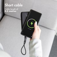 imoshion Wall Charger met USB-C naar USB kabel - Oplader - Gevlochten textiel - 20 Watt - 0,5 meter - Zwart