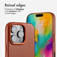 Accezz Leather Back Cover with MagSafe Apple iPhone 16 Pro - Sienna Brown