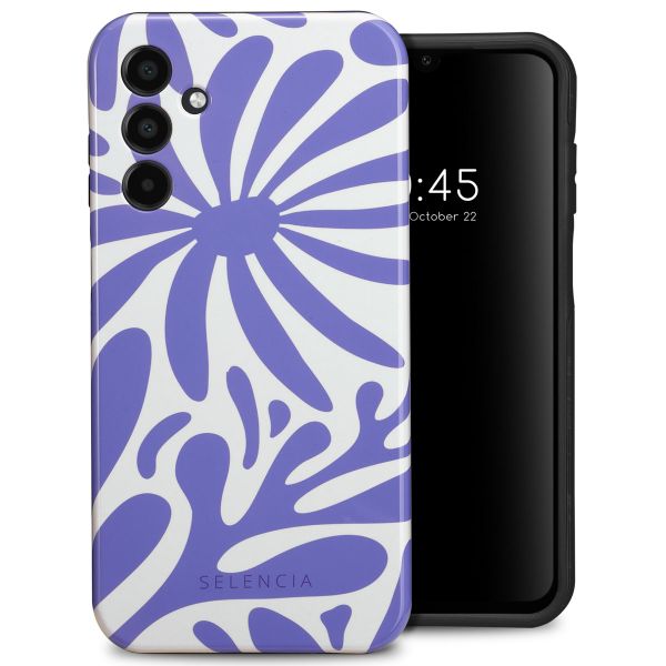 Selencia Vivid Tough Backcover Samsung Galaxy A15 (5G/4G) - Modern Bloom Sapphire Blue