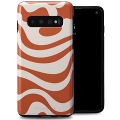 Selencia Vivid Tough Backcover Samsung Galaxy S10 - Dream Swirl Orange