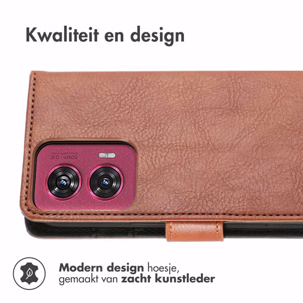 imoshion Luxe Bookcase Motorola Edge 50 Fusion - Bruin