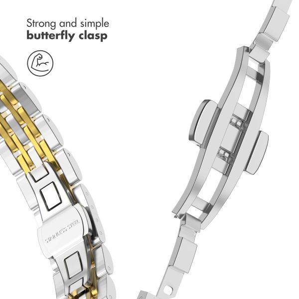 Selencia Slim Steel Jubilee Inspired Link Band Apple Watch | 38/40/41/42 mm - Silver & Gold