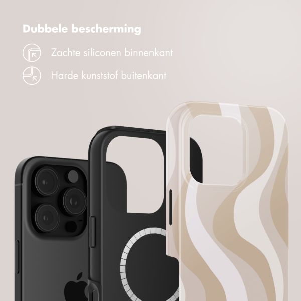 Selencia Vivid Tough Backcover met MagSafe Apple iPhone 16 Pro Max - Desert Waves Beige
