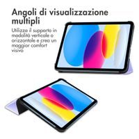 imoshion Trifold Bookcase Apple iPad 11 (2025) 11 inch A16 / iPad 10 (2022) 10.9 inch - Lila