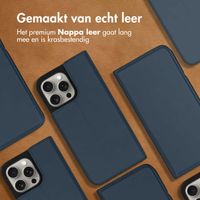 Accezz Premium Leather Slim Bookcase Apple iPhone 15 Pro Max - Donkerblauw