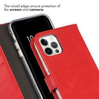 Selencia Genuine Leather Book Case Apple iPhone 12 (Pro) - Red