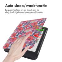 imoshion Design Slim Hard Case Bookcase Kobo Clara Colour / BW - Flower Watercolor