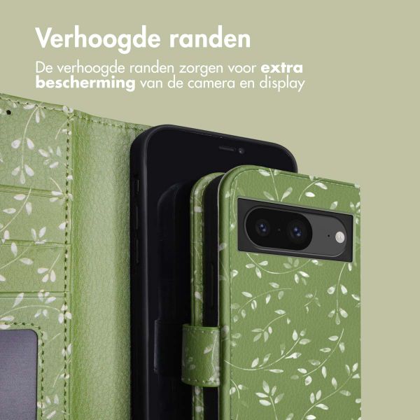 imoshion Design Bookcase Google Pixel 8a - Green Flowers