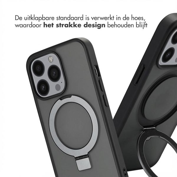 Accezz Ring Stand Backcover met MagSafe Apple iPhone 13 Pro - Zwart