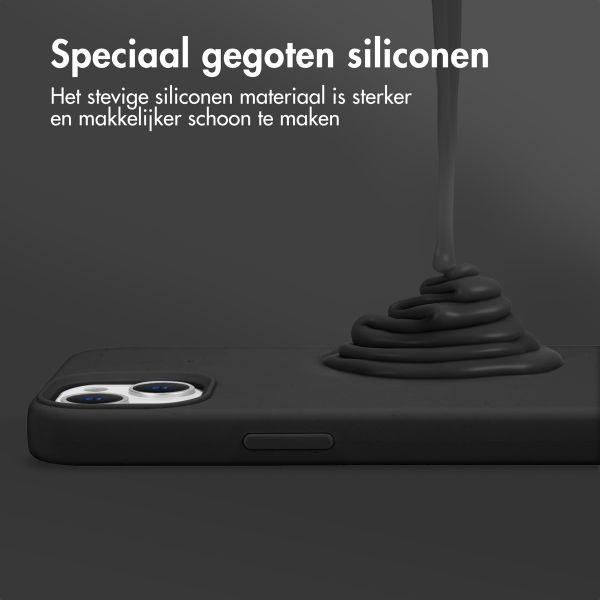 Accezz Liquid Silicone Backcover met MagSafe iPhone 16e - Zwart