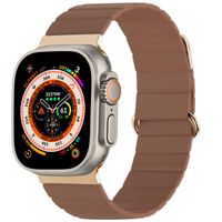 imoshion Magnetisch lederen bandje Apple Watch Series 1 - 11 / SE / Ultra (44/45/46/49 mm) - Bruin