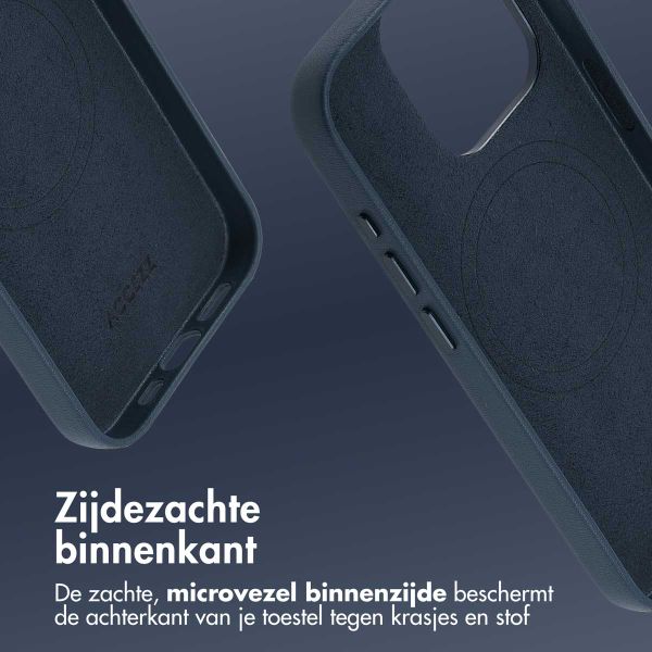 Accezz MagSafe Leather Backcover Apple iPhone 15 Pro - Nightfall Blue