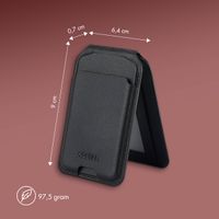 Accezz Leren Wallet met standaard - Geschikt voor MagSafe en Qi2 - Onyx Black