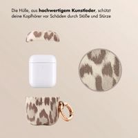 Selencia Sabi Case met panterprint  Apple Airpods 1 / 2 - Soft Ivory