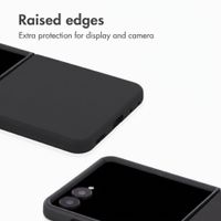 Accezz Liquid Silicone Case Samsung Galaxy Z Flip 8 - Black