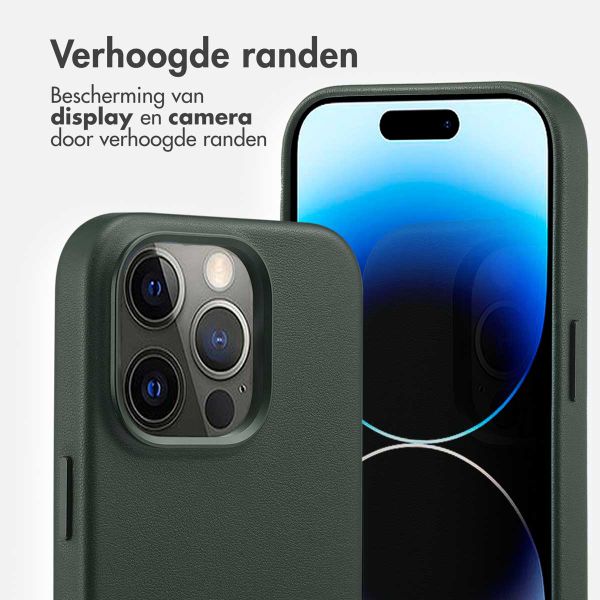 Accezz MagSafe Leather Backcover Apple iPhone 14 Pro - Cedar Green