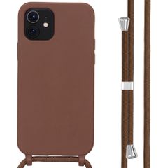 imoshion Siliconen hoesje met koord Apple iPhone 12 (Pro) - Bruin