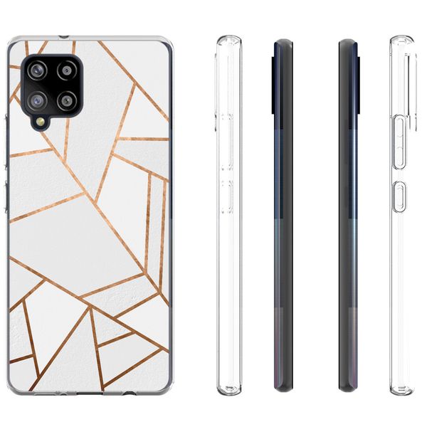 imoshion Design hoesje Samsung Galaxy A42 - Grafisch Koper / Wit