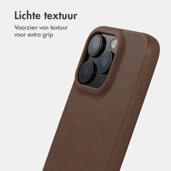 imoshion Texture Backcover iPhone 12 / 12 Pro - Donkerbruin