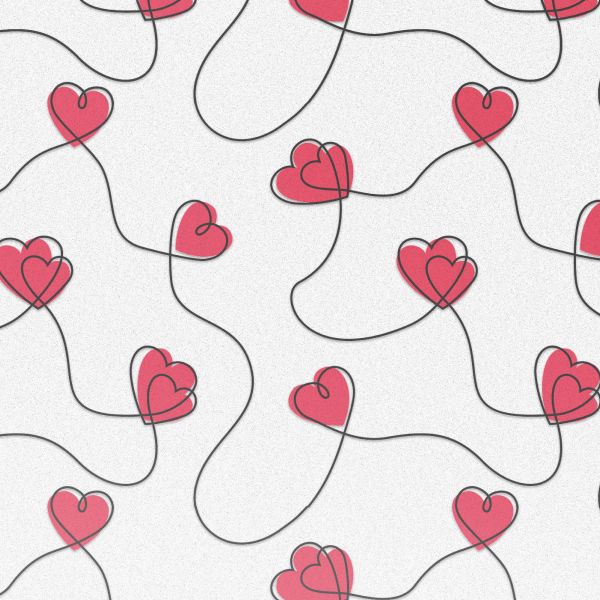 imoshion Design hoesje Samsung Galaxy S24 FE - Dusty Rose Connected Hearts