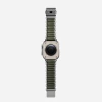 Nomad Stratos Band Apple Watch | 44/45/46/49 mm - Forest Green / Natural Titanium