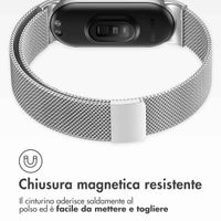 imoshion Milanees magnetisch bandje Xiaomi Smart Band 8 / 9 - Zilver