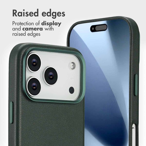Accezz 2-in-1 Leather Bookcase with MagSafe Apple iPhone 17 Pro - Cedar Green