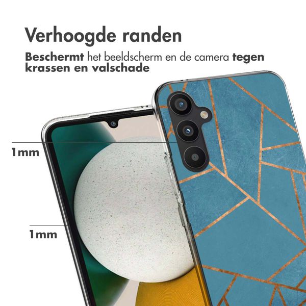 imoshion Design hoesje Samsung Galaxy A34 (5G) - Grafisch Koper / Blauw