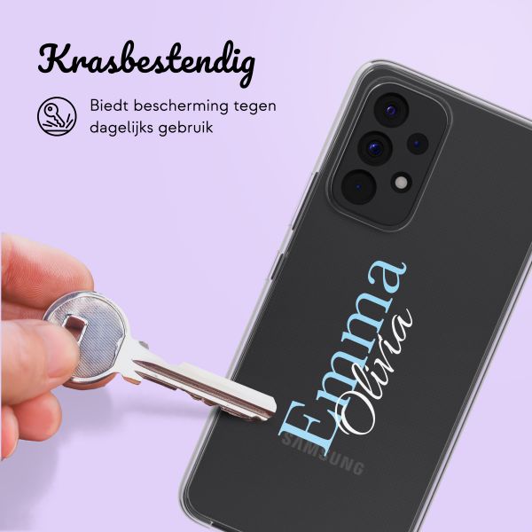 Gepersonaliseerd hoesje met naam Samsung Galaxy A53 - Transparant