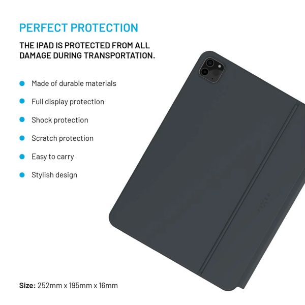 Fixed Typee QWERTY keyboard case iPad Pro 11 (2018-2022) / Air 4 (2020) / Air 5 (2022) / Air 11 inch (2025) M3 / (2024) M3 - Zwart