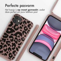 imoshion Siliconen design hoesje met koord iPhone 11 - Animal Pink