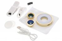 Goud 6 in 1 LED Multi-lens set