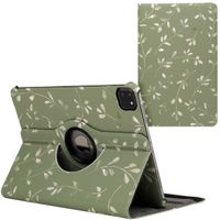 imoshion 360° Draaibare Design Bookcase Apple iPad Pro 11 (2022 / 2021 / 2020 / 2018) - Green Flowers