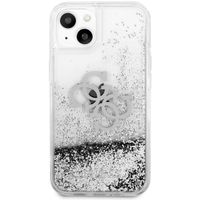 Guess 4G Logo Liquid Glitter Backcover iPhone 13 - Silver