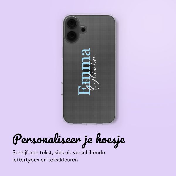 Hoesje met eigen foto en/of tekst Apple iPhone 16 - Naam