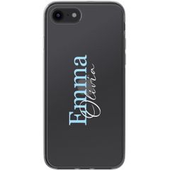 Gepersonaliseerd hoesje met naam Apple iPhone SE (2022 / 2020) / 8 / 7 - Transparant
