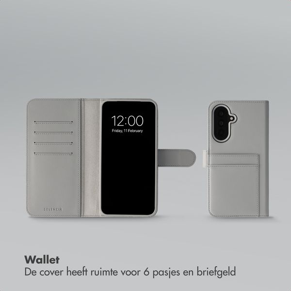 Selencia Olyn Uitneembare Bookcase met MagSafe Samsung Galaxy A37 (5G) - Grijs