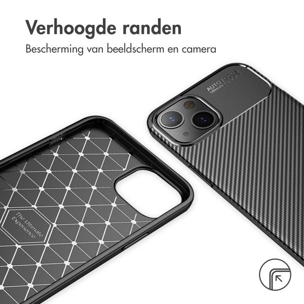 imoshion Carbon Softcase Backcover iPhone 13 - Zwart