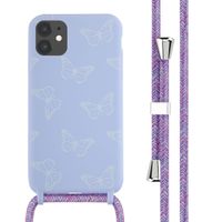 imoshion Siliconen design hoesje met koord iPhone 11 - Butterfly